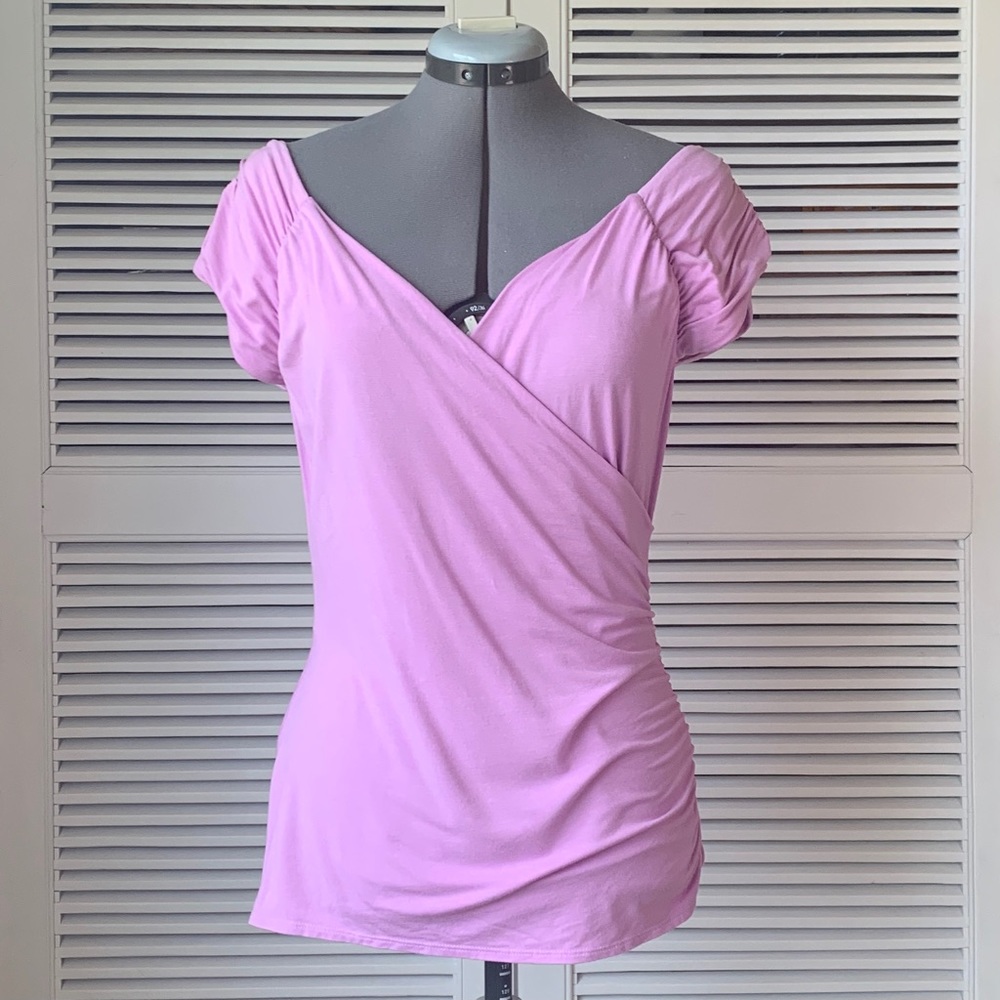 WHBM Short Sleeve Reversible Tee, Lavender…